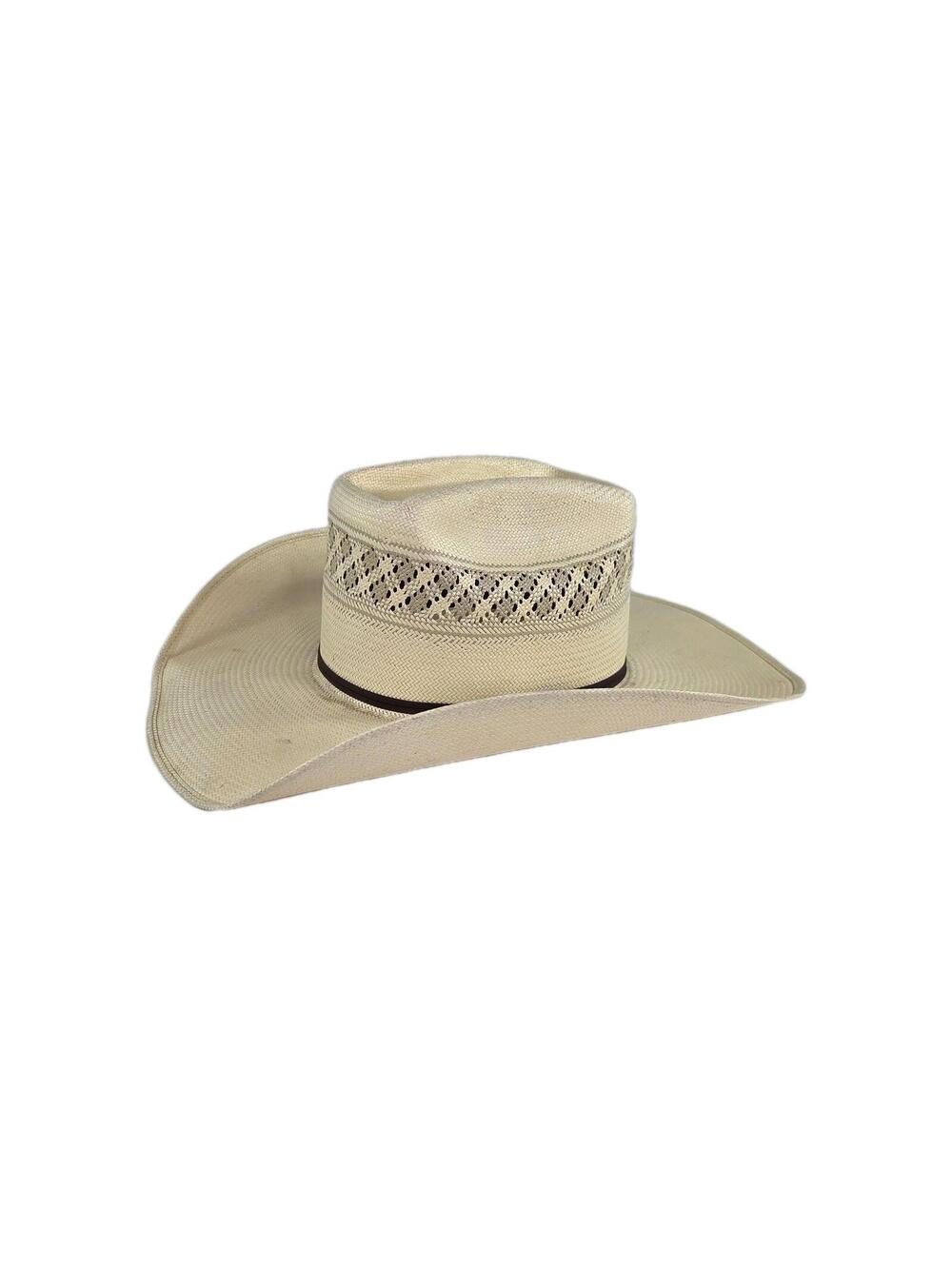 Tony Lama 10X Straw Cowboy Hat Cowboy Western Vented Size 6 3/4 Rodeo Ranch